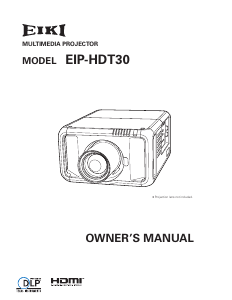 Manual Eiki EIP-HDT30 Projector