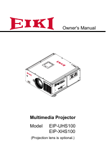 Manual Eiki EIP-UHS100 Projector
