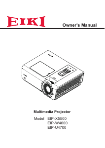 Manual Eiki EIP-W4600 Projector