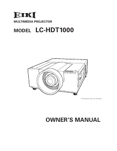 Manual Eiki LC-HDT1000 Projector