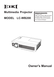 Manual Eiki LC-WB200 Projector
