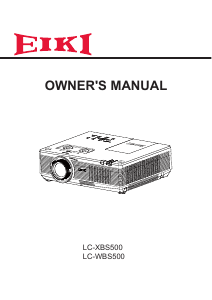 Manual Eiki LC-WBS500 Projector
