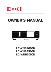 Manual Eiki LC-WNB3000N Projector