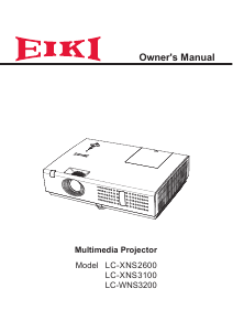 Manual Eiki LC-WNS3200 Projector