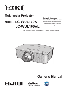 Manual Eiki LC-WUL100A Projector