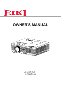 Handleiding Eiki LC-XBS500 Beamer