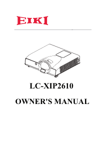 Manual Eiki LC-XIP2610 Projector