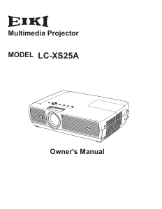 Manual Eiki LC-XS25A Projector