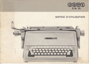 Mode d’emploi JAPY SM35 Machine à écrire
