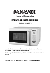 Manual de uso Panavox EM720CTB Microondas