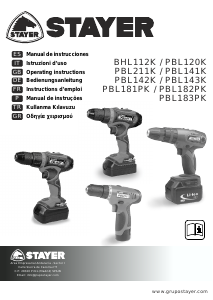 Manual de uso Stayer PBL181PK Atornillador taladrador