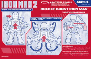 Manual Hasbro Iron Man 2 Rocket Boost Iron Man