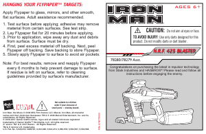 Manual Hasbro Iron Man N.R.F. 425 Blaster