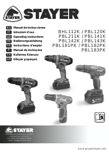 Bruksanvisning Stayer PBL211K Borrskruvdragare