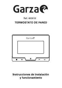 Manual de uso Garza 400616 Termostato