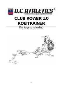Handleiding DC Athletics Club Rower 1.0 Roeimachine