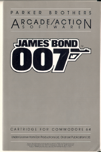 Manual Commodore 64 James Bond 007