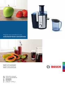 Manual Bosch MES25A0GB Juicer