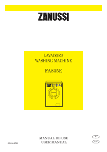 Manual de uso Zanussi FA 835E Lavadora