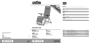 Mode d’emploi Florabest IAN 311059 Chaise de jardin