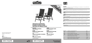 Mode d’emploi Florabest IAN 314476 Chaise de jardin