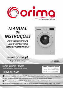 Manual Orima ORM 107 W Washing Machine