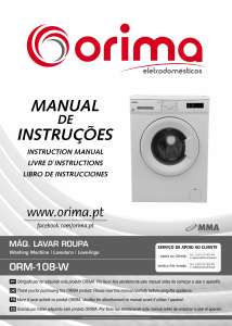 Manual Orima ORM 108 W Máquina de lavar roupa