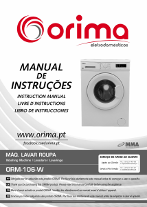 Manual Orima ORM 106 W Washing Machine