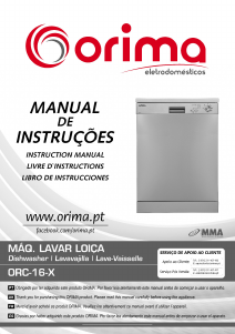 Manual Orima ORC 16 X Dishwasher