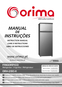 Mode d’emploi Orima ORH 280 X Réfrigérateur combiné