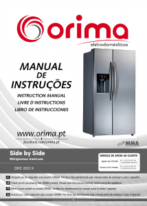 Manual de uso Orima ORC 660 X Frigorífico combinado