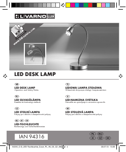 Instrukcja LivarnoLux IAN 94316 Lampa