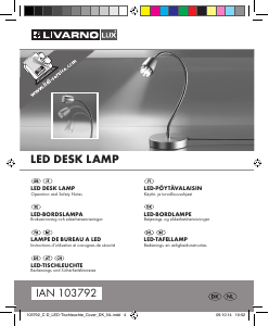 Handleiding LivarnoLux IAN 103792 Lamp