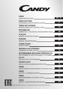 Mode d’emploi Candy CH630 C/1 Table de cuisson