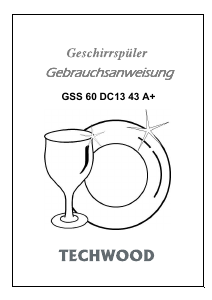 Bedienungsanleitung Techwood GSS 60 DC13 43 A+ Geschirrspüler