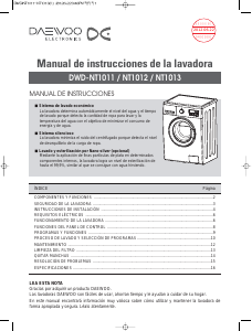 Manual de uso Daewoo DWD-NT1011 Lavadora