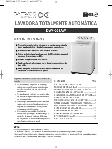 Manual de uso Daewoo DWF-261AW Lavadora