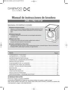 Manual de uso Daewoo DWS-1191W Lavadora