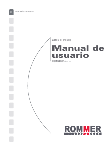 Manual de uso Rommer Digimax 1209 Lavadora