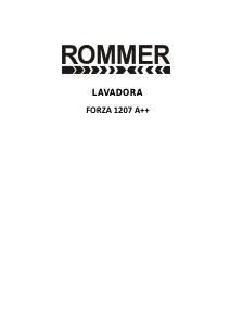 Manual de uso Rommer Forza 1207 Lavadora