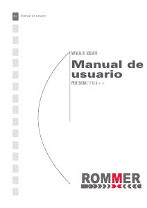 Manual de uso Rommer Professional 1119 Lavadora