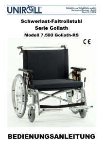 Bedienungsanleitung Uniroll 7.500 Goliath-RS Rollstuhl