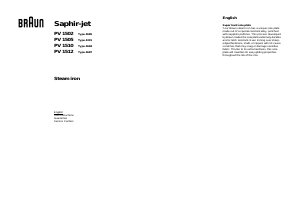 Manual Braun PV 1502 Saphir-Jet Iron