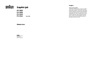 Manual Braun PV 2502 Saphir-Jet Iron