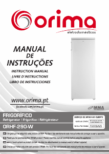 Manual Orima ORHF 290 W Refrigerator