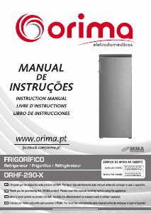 Manual Orima ORHF 290 X Frigorífico