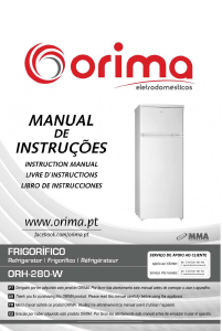 Handleiding Orima ORH 280 W Koel-vries combinatie