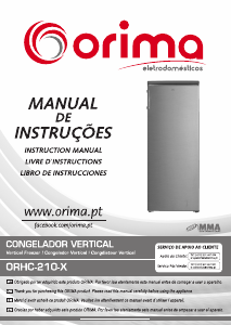 Manual Orima ORHC 210 X Freezer