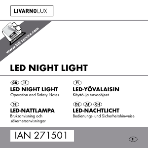 Manual LivarnoLux IAN 271501 Night Light