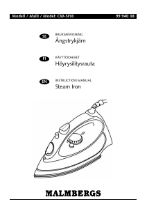 Käyttöohje Malmbergs CW-SI18 Silitysrauta